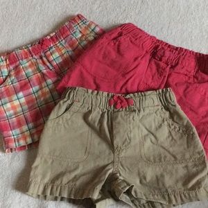 3 pairs of summer shorts for girls